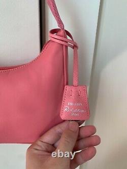 Prada 2000 Réédition Nylon Pink Hobo Bag Great Condition