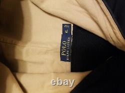Ralph Lauren P Varsity Navy Hooded Coat Excellent État XL Rare Find498.00