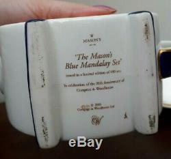 Rare! Service À Thé Mandalay Bleu The Mason Art Déco Shape Ltd Edt 450