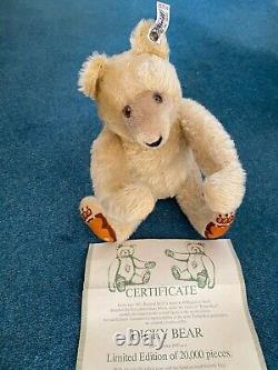 Réplique de l'ours en peluche Steiff Dicky de 1985, édition limitée à 20 000 exemplaires, en très bon état