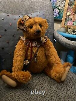 Sharon Barron Bear Autumn Aubrey Condition Excellente Édition Limitée 19in