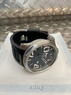 Sisu Bravado Montre Bq350-0153 Suisse Mvmt-silver & Black-excellent État