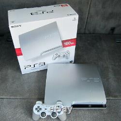 Sony Ps3 Slim Satin Silver Edition Limitée 3.55 Ofw Excellent Condition