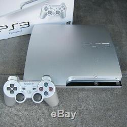 Sony Ps3 Slim Satin Silver Edition Limitée 3.55 Ofw Excellent Condition