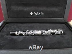 Stylo Plume Parker Snake Limited Edition En Argent Sterling, État Presque Neuf