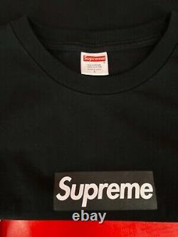Superior Black On Black Box Logo Tee T-shirt Rare Excellent État Taille Large