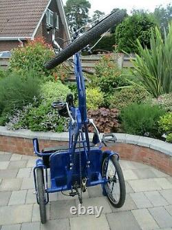 Trekidoo Tricycle Adulte + Double Child Seat Ltd Édition Bleu Excellent État