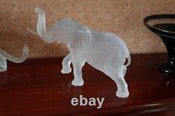 Une Magnifique Daum Crystal Elephant Edition Limitée Superbe Condition 34cm De Haut