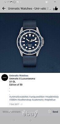 Unimatic U1 DL 40mm Automatique en Excellente Condition Édition Limitée de 50 Exemplaires dans le Monde