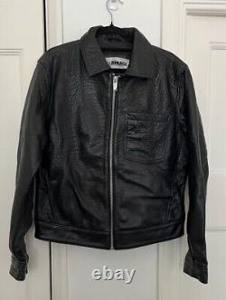 Veste en cuir noir Zara Rhuigi 100% Taille M Édition Limitée en Excellent État