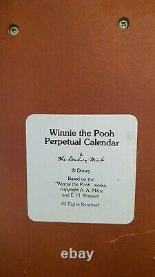 Winnie The Pooh Calender Ornamental (danbury Mint) Excellent État, Ensemble Complet